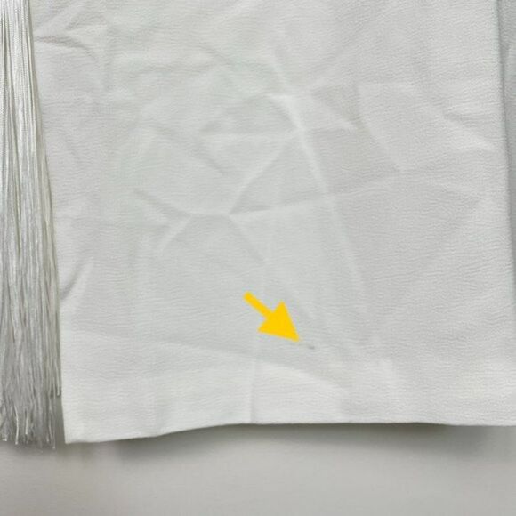 Dress the Population Rory Party Ready Bodycon Fringe Midi Dress Off White XL - Picture 9 of 14